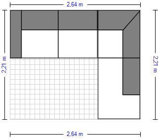 Konfiguration | Roomio Polsterecke NO. 4105 ca. 264x221cm in Stoff Monty turtle