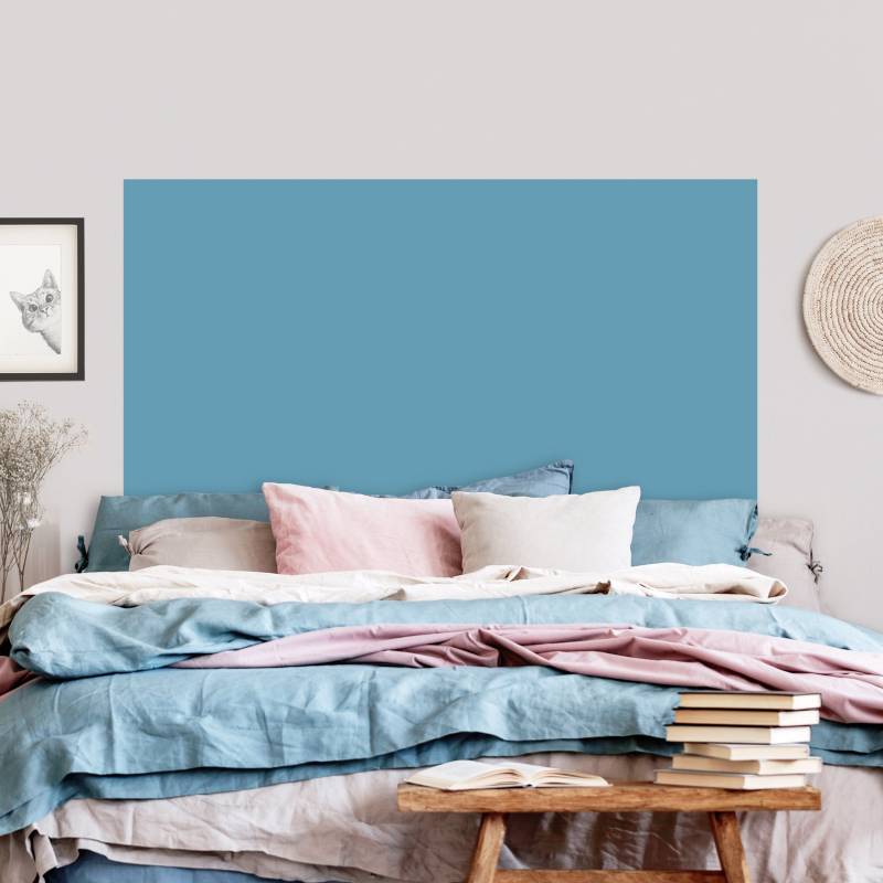 Kopfteil Bett Meerblau