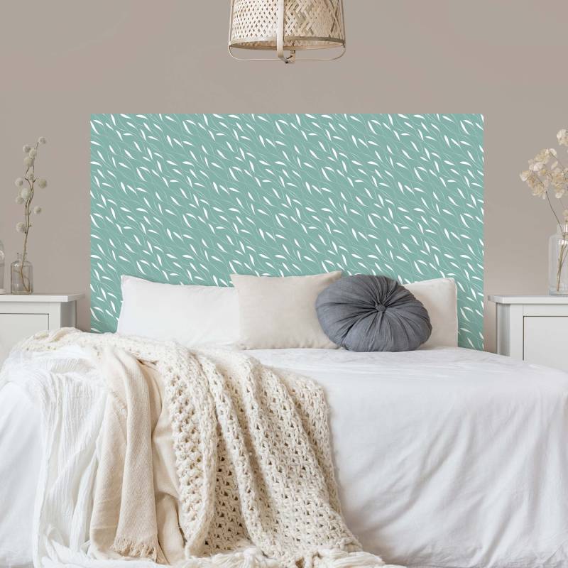 Kopfteil Bett Natürliches Muster Windhauch auf Blau