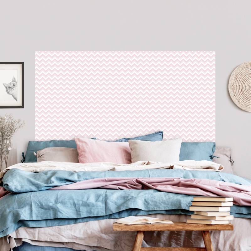 Kopfteil Bett No.YK37 ZickZack Muster Rosa