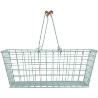 Korb selia mit Griffen grün l 43x29 cm 730788 von HOMLA