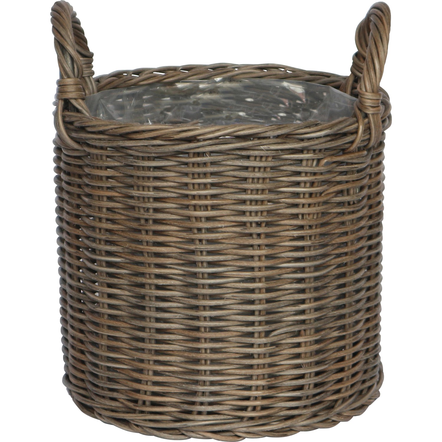Korb mit Griffen aus Polyrattan 27,5 cm x 27,5 cm x 31,5 cm Grau Korb mit Griffen aus Polyrattan 27,5 cm x 27,5 cm x 31,5 cm Grau