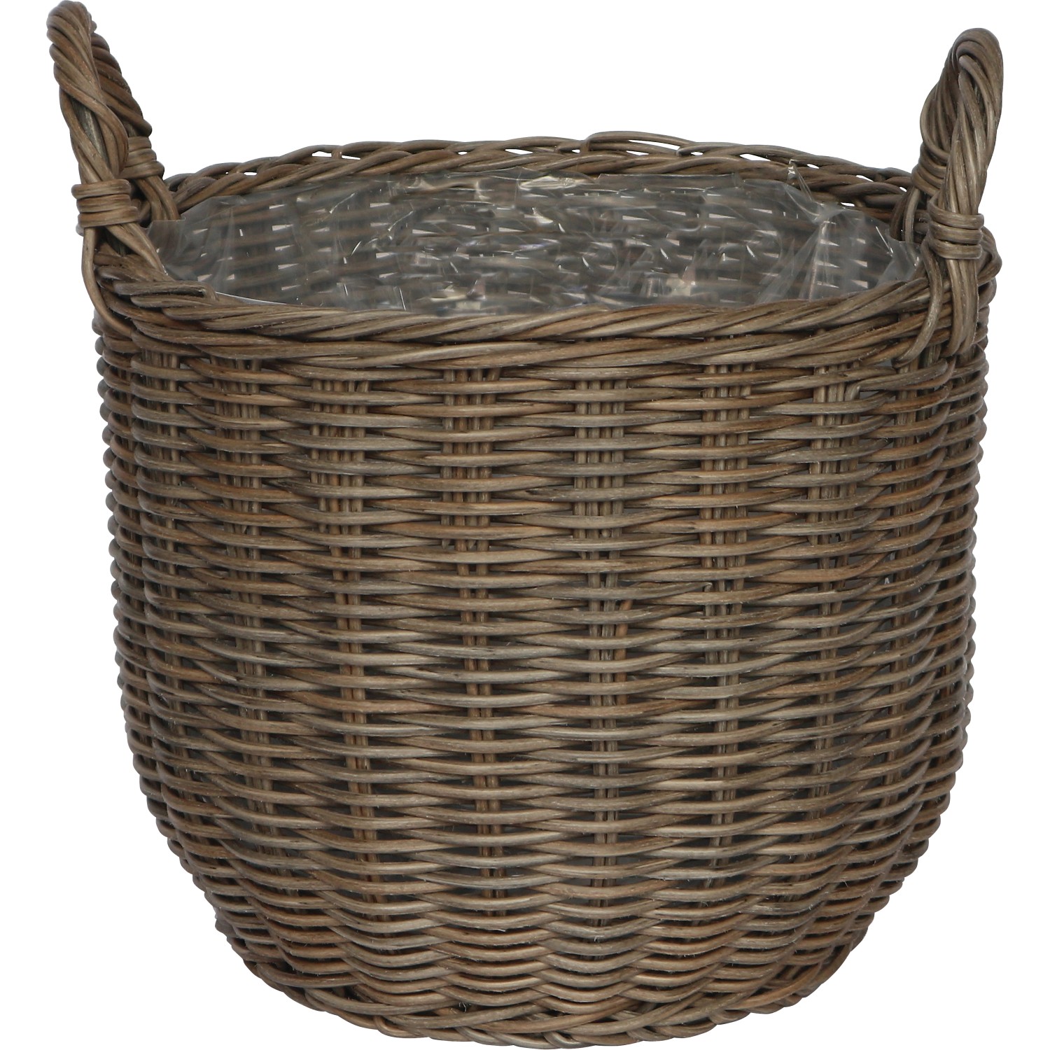 Korb mit Griffen aus Polyrattan 33 cm x 33 cm x 34,5 cm Grau Korb mit Griffen aus Polyrattan 33 cm x 33 cm x 34,5 cm Grau