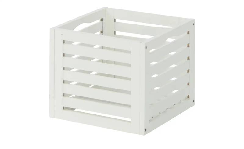 Korb   ¦ weiß ¦ Massivholz ¦ Maße (cm): B: 31 H: 26 T: 31.0 Aufbewahrung > Aufbewahrungsboxen - Möbel Kraft