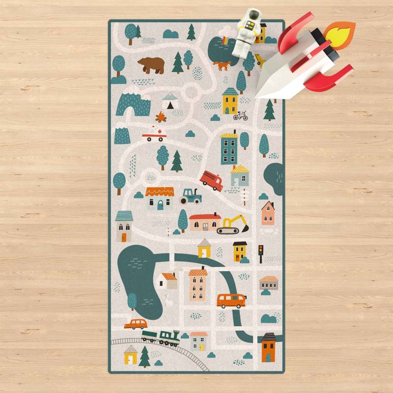 Kork-Spielteppich Kleinstadt - Von der Stadt in die Natur
