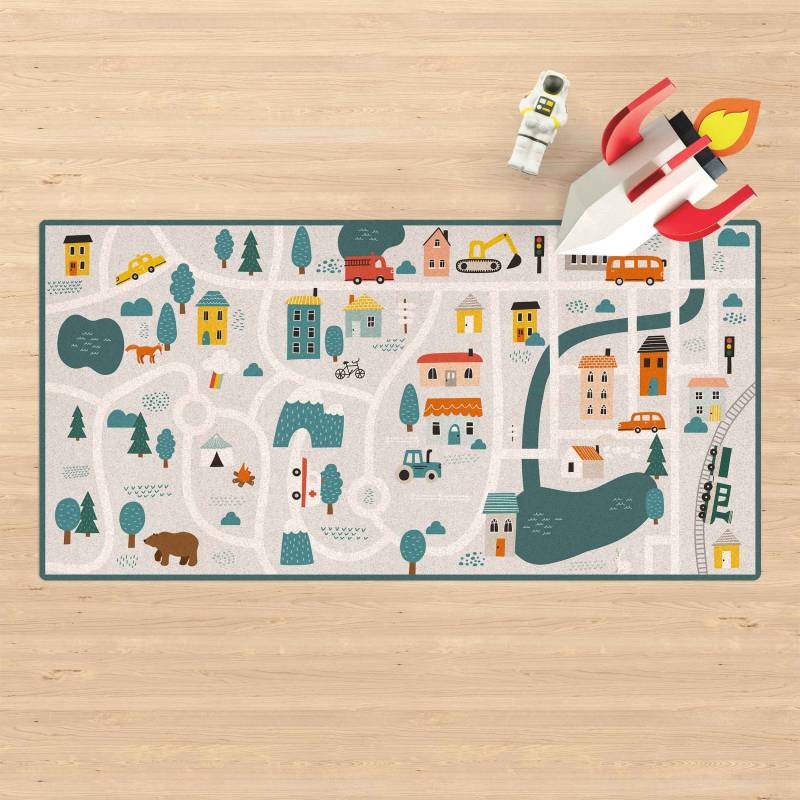 Kork-Spielteppich Kleinstadt - Von der Stadt in die Natur