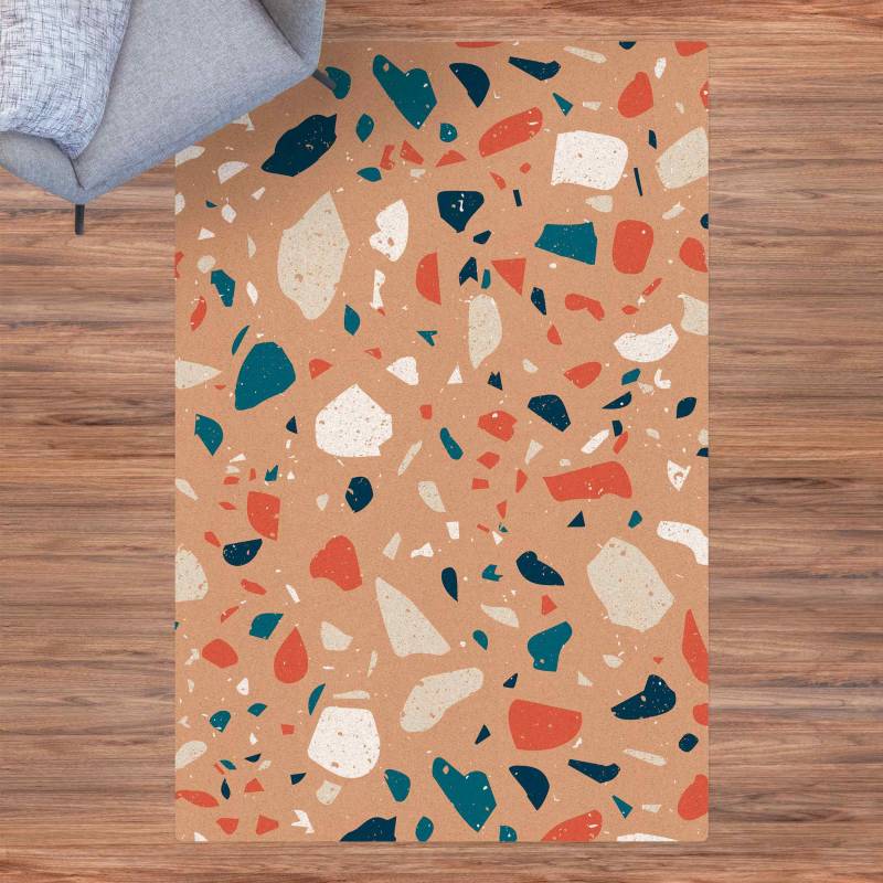 Kork-Teppich Detailliertes Terrazzo Muster Torino