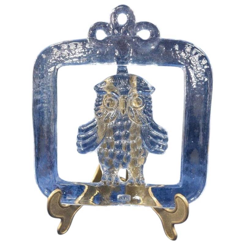 Kosta Boda Eule Glas Fensterschmuck Fensterbild Sweden