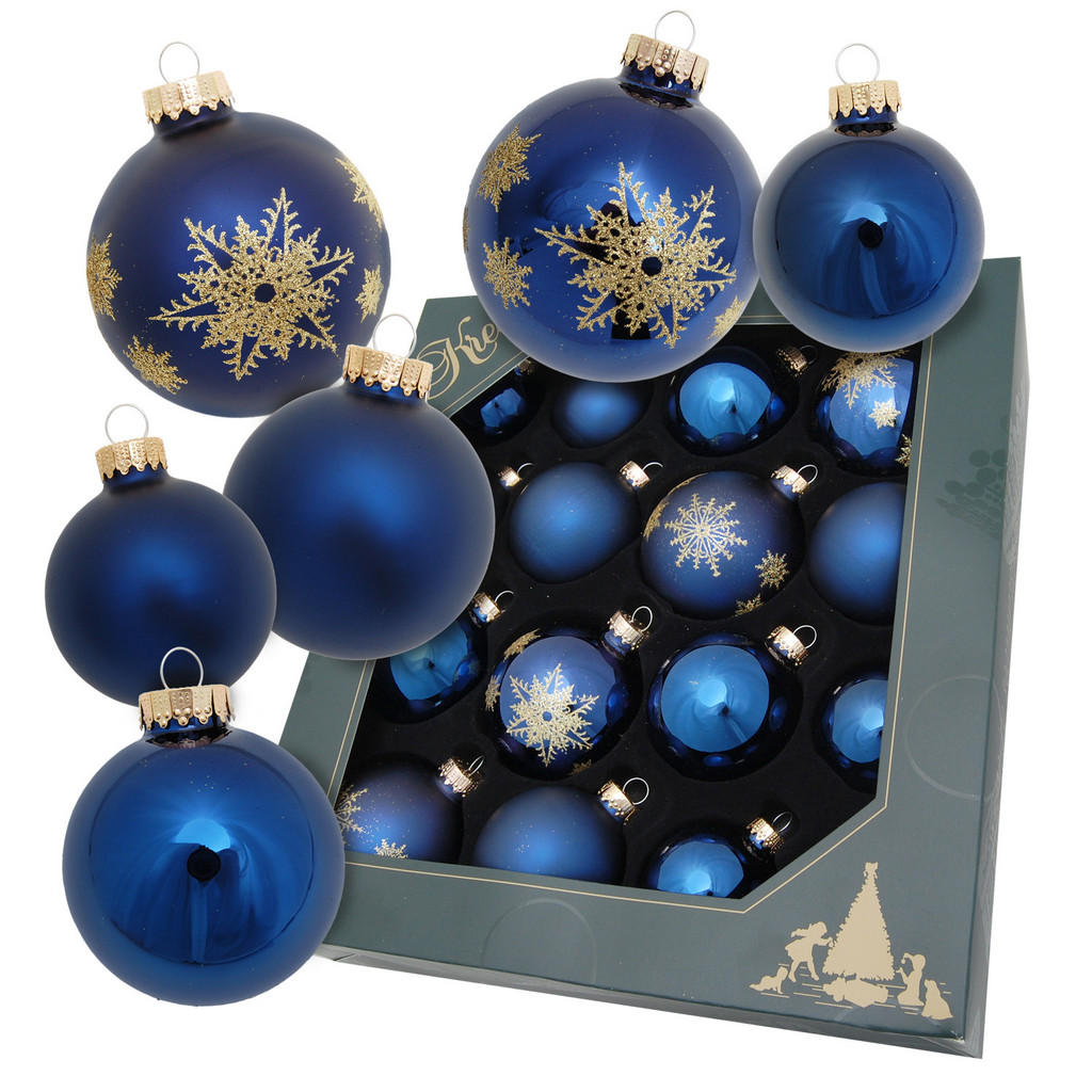 Krebs Glas Lauscha CHRISTBAUMKUGELN Blau Krebs Glas Lauscha CHRISTBAUMKUGELN Blau