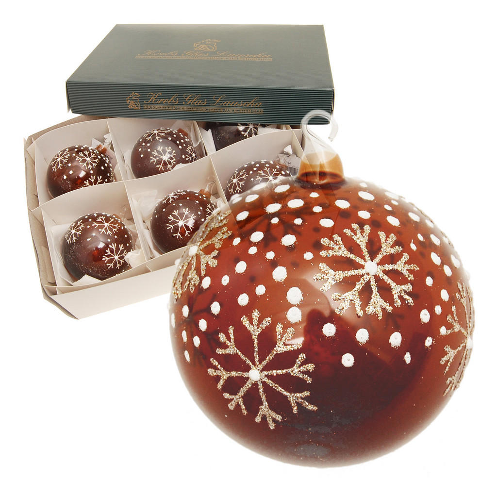Krebs Glas Lauscha CHRISTBAUMKUGELN Braun Krebs Glas Lauscha CHRISTBAUMKUGELN Braun