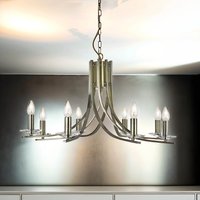 Kronleuchter 8-flammig in Messing Antik E14 Metall von Searchlight