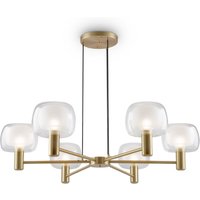 Kronleuchter Aluminium Glas H: max. 154 cm in Gold E14 von Maytoni