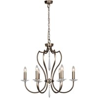 Kronleuchter CANDELA 12 Echt-Messing Bronze Lampe von ELSTEAD