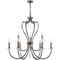 Kronleuchter CANDELA 12 Messing Lampe in Bronze von ELSTEAD