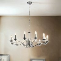 Kronleuchter Chrom 12-armig E14 Ø 88 cm H: max. 1,5 m Metall von Searchlight