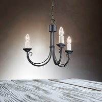 Kronleuchter GOTICA 2 Schwarz Metall 3-flammig von ELSTEAD