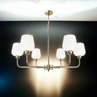 Kronleuchter Glas Messing Ø 81 cm 6x E27 verstellbar von Ghidini Giovanni Battista