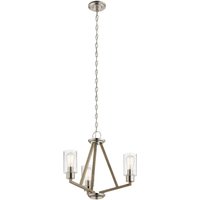 Kronleuchter Glas Schirm 55,8 cm breit 3-flammig E27 elegant von ELSTEAD