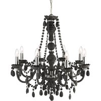 Kronleuchter Grau Ø 74 cm Glas Kristall 8x E14 von Searchlight