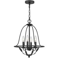 Kronleuchter Landhaus Rustikal Ø 40,5 cm Shabby Grau 4x E14 von ELSTEAD