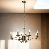 Kronleuchter Messing Antik E14 Metall Ø 72 cm 8-flammig von Searchlight