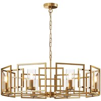 Kronleuchter Metall Glas D: 87,5 cm rund in Gold E14 von Maytoni