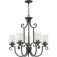 Kronleuchter Rustikal Glas Metall B: 63,5 cm H: max. 230 cm von ELSTEAD