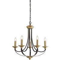 Kronleuchter in Bronze Ø 58 cm 5-flammig E14 Metall von Searchlight