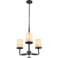 Kronleuchter mit Schirm in Creme Bronze Glas Metall Kronleuchter mit Schirm in Creme Bronze Glas Metall von ELSTEAD