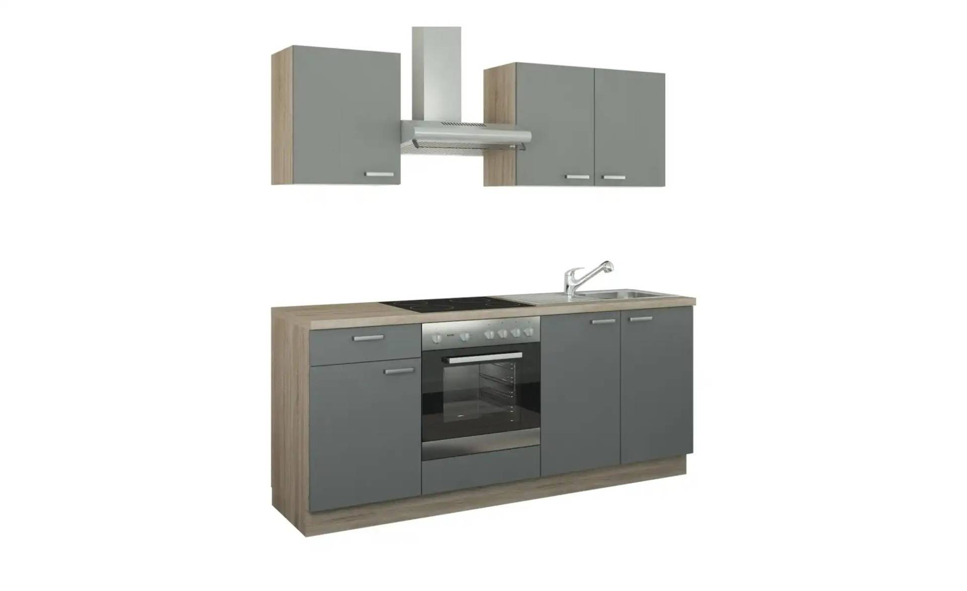 Küchenzeile mit Elektrogeräten  Binz ¦ grau ¦ Maße (cm): B: 200 Küchen-online > Küchenblöcke mit E-Geräten - Höffner