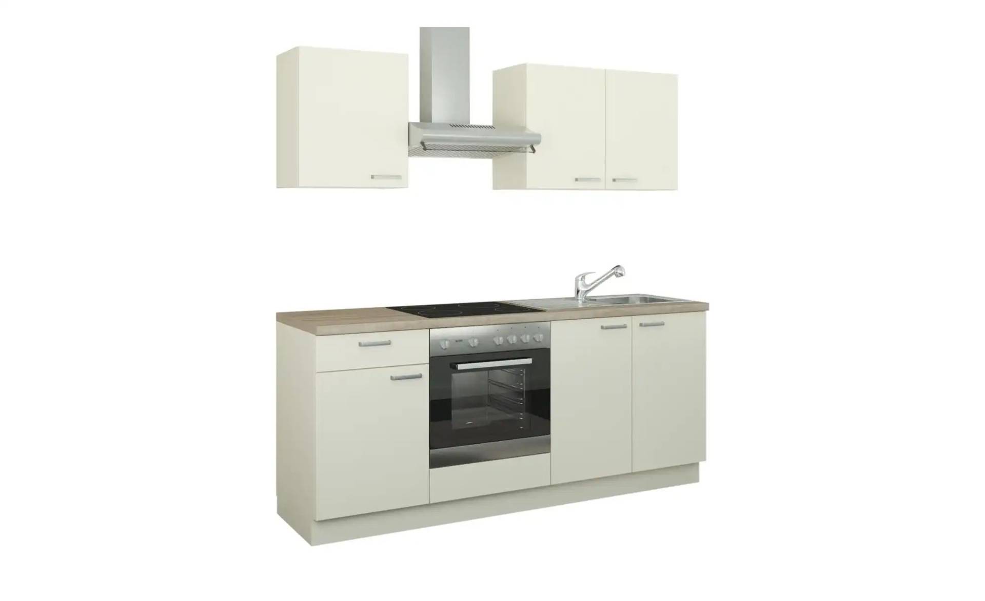 Küchenzeile mit Elektrogeräten ¦ creme ¦ Maße (cm): B: 200 Küchen > Küchenblöcke mit E-Geräten - Möbel Kraft