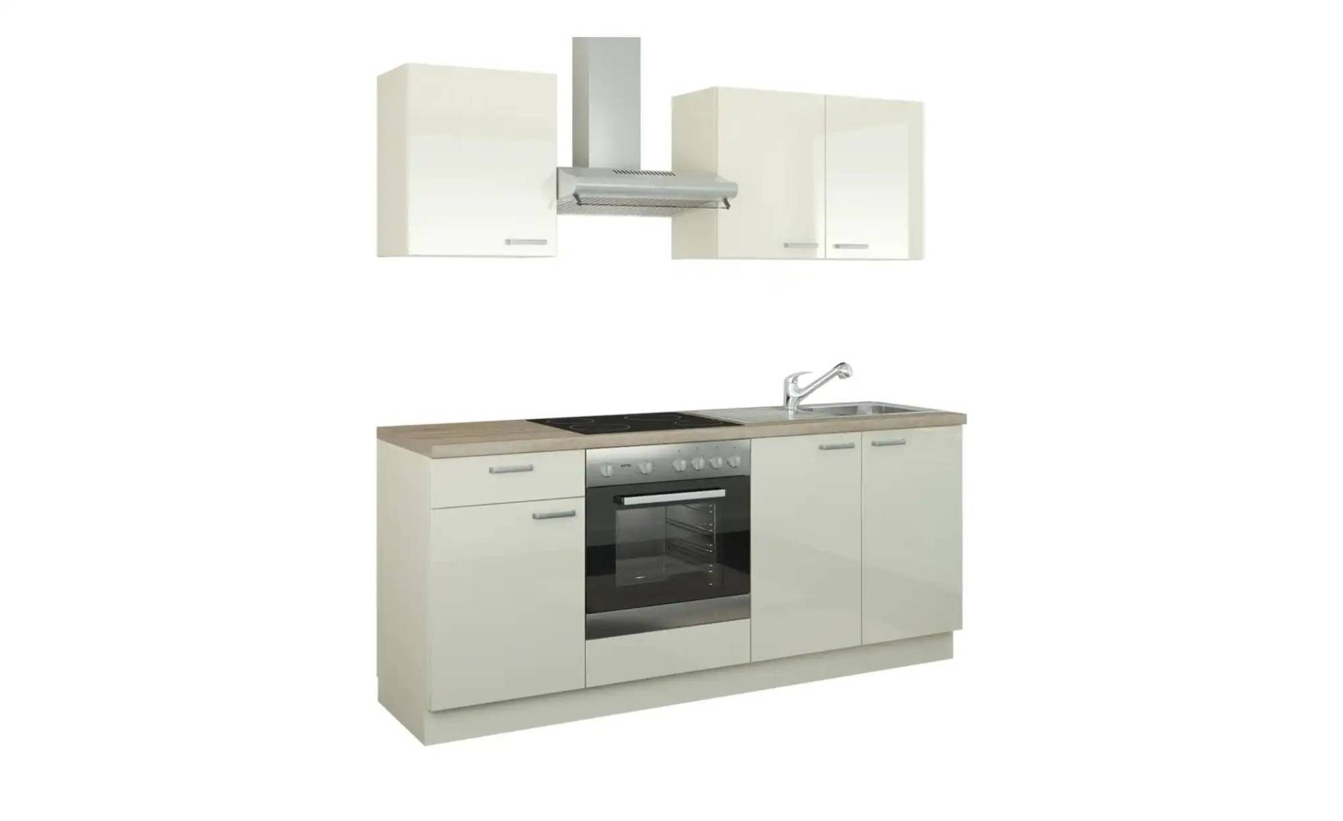 Küchenzeile mit Elektrogeräten ¦ creme ¦ Maße (cm): B: 200 Küchen > Küchenblöcke mit E-Geräten - Möbel Kraft