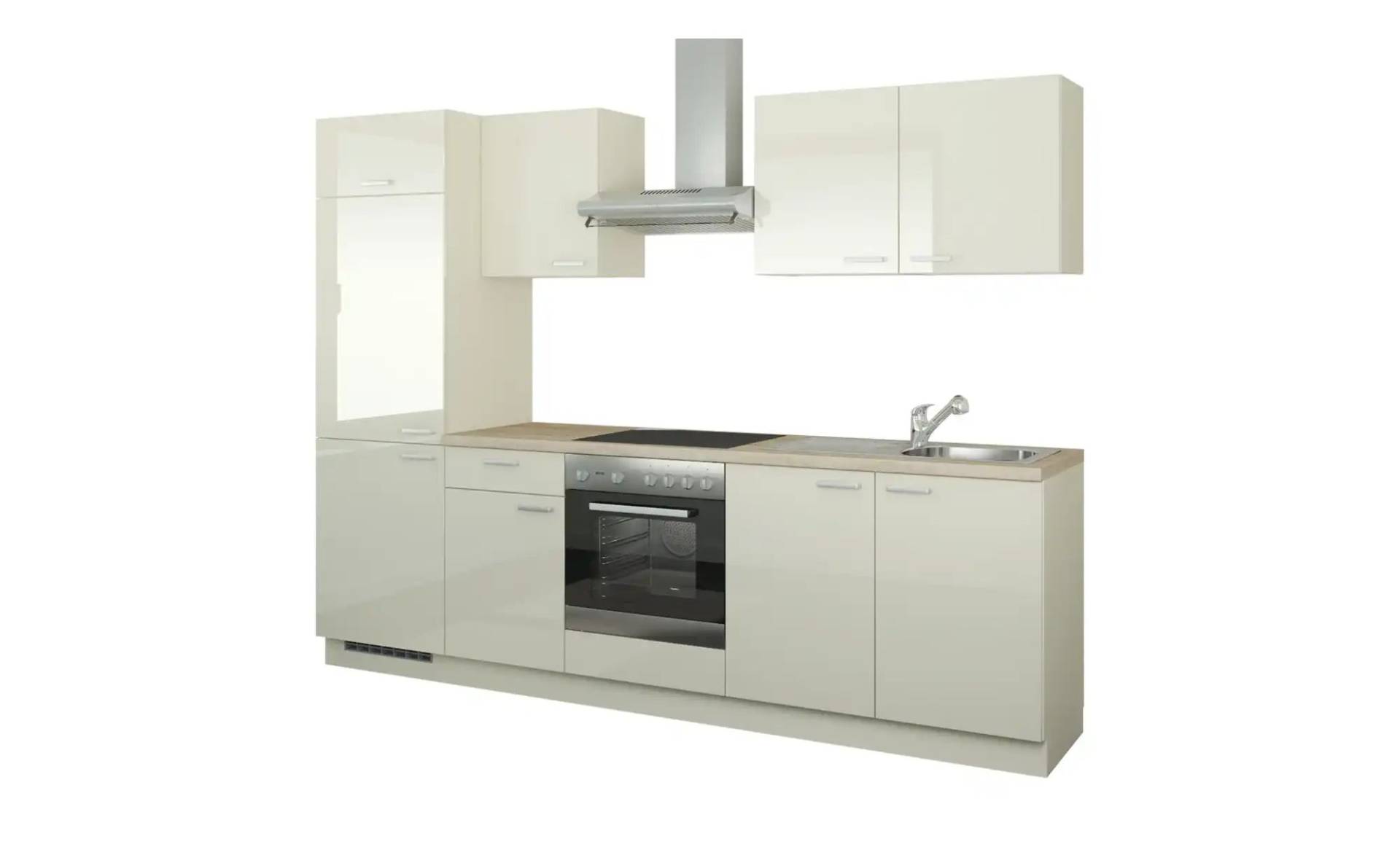 Küchenzeile mit Elektrogeräten ¦ creme ¦ Maße (cm): B: 270 Küchen > Küchenblöcke mit E-Geräten - Möbel Kraft