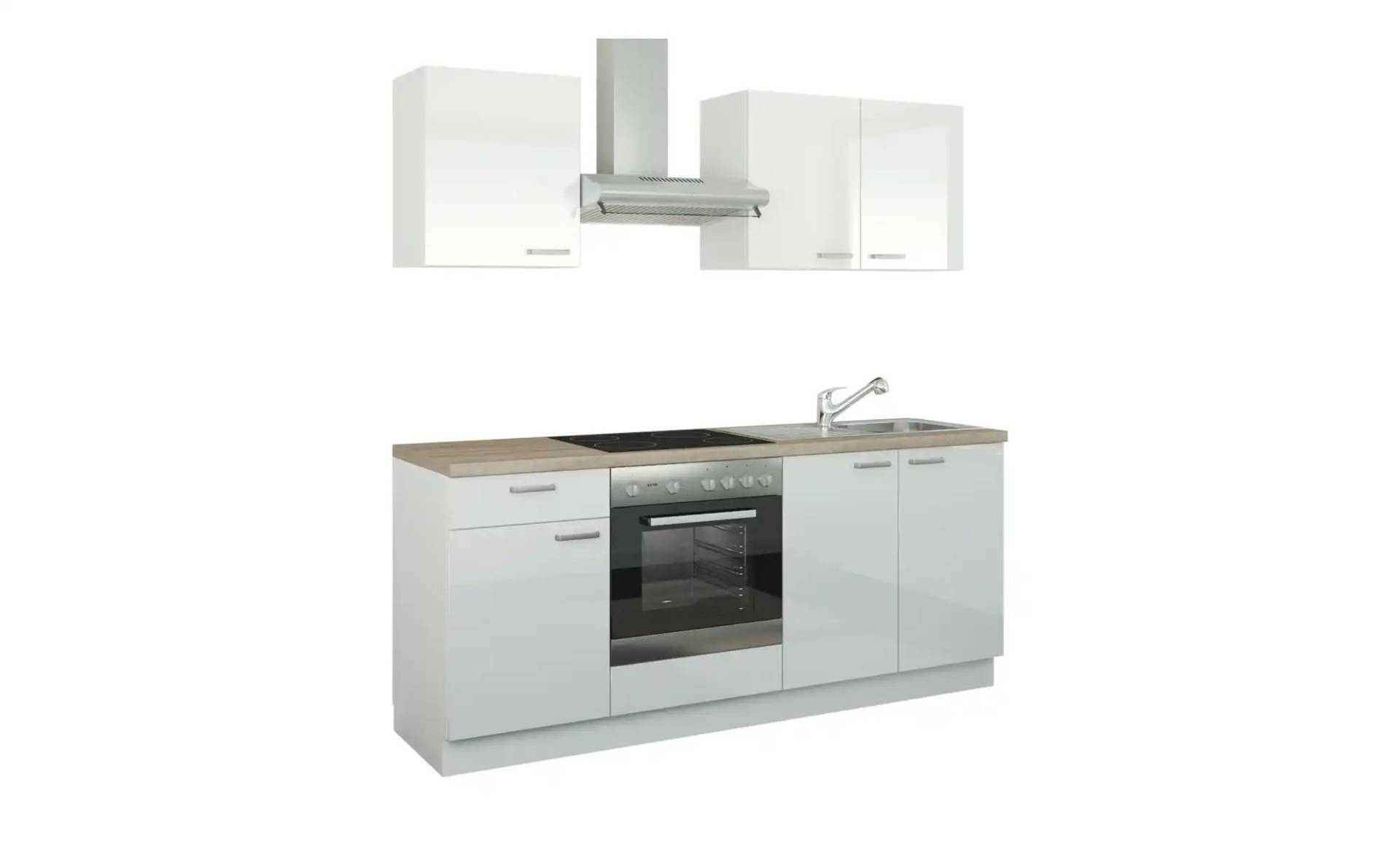 Küchenzeile mit Elektrogeräten ¦ weiß ¦ Maße (cm): B: 200 Küchen > Küchenblöcke mit E-Geräten - Möbel Kraft