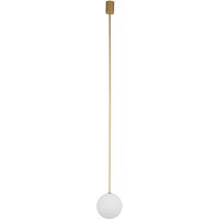 Kugellampe hängend G9 Ø 16 cm in Gold matt Weiß Glas Metall Kugellampe hängend G9 Ø 16 cm in Gold matt Weiß Glas Metall von Nowodvorski