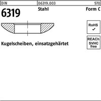 No Brand - Kugelscheiben ø M24 einsatzgehärtete Scheiben, Härte HV10 DIN6319C Stahl blank von NO BRAND