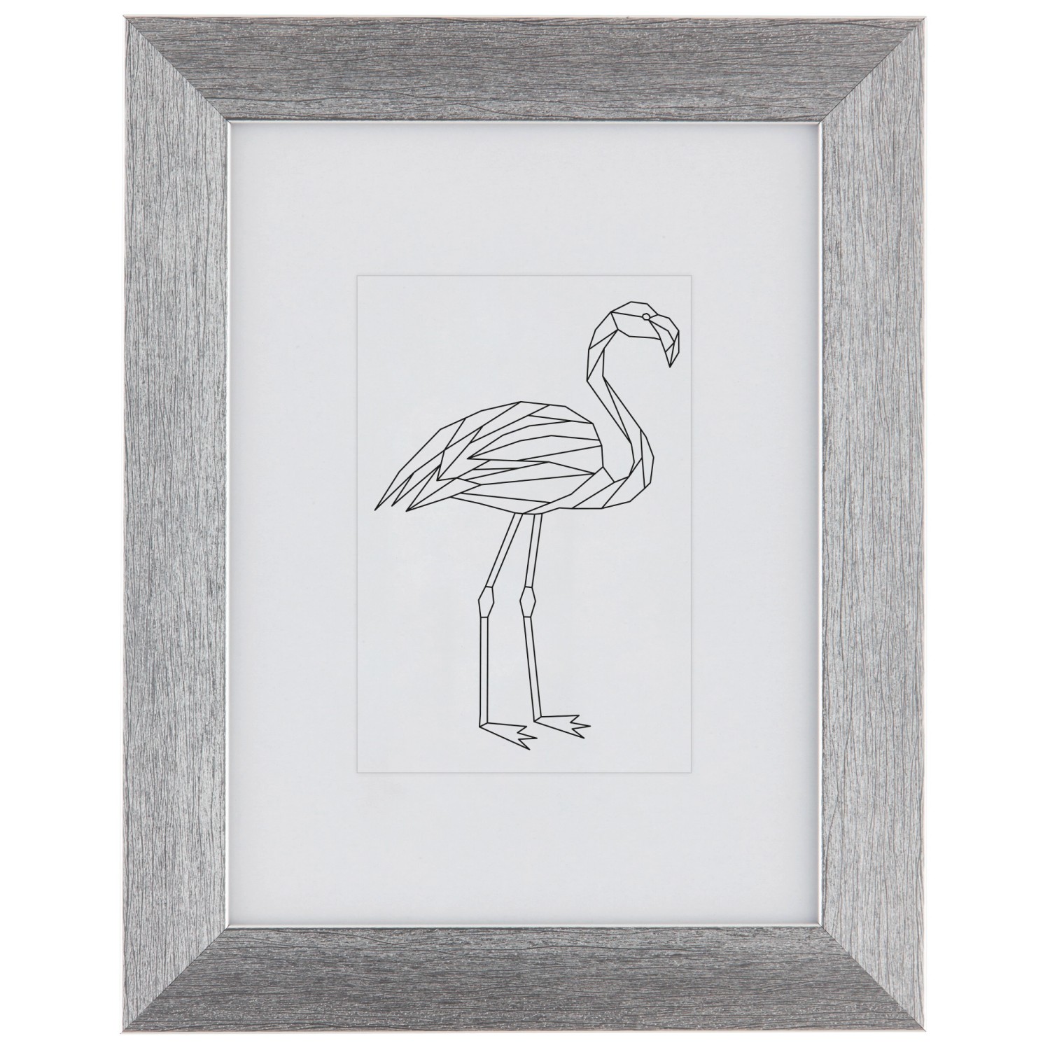 Kunststoffrahmen 18 cm x 24 cm Silber Metallic Look Kunststoffrahmen 18 cm x 24 cm Silber Metallic Look