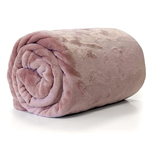Kuscheldecke, Wohndecke ENZO 130x180cm altrosa LEMETEX von Unique Living