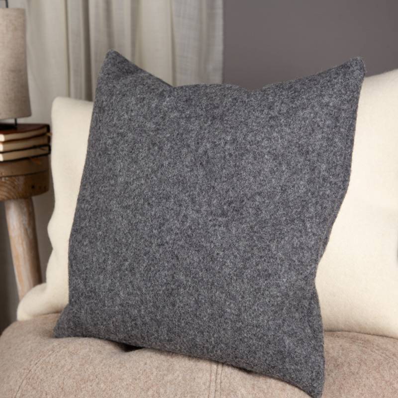 Kuschelkissen "Komfort"| 100% Schurwolle | grau