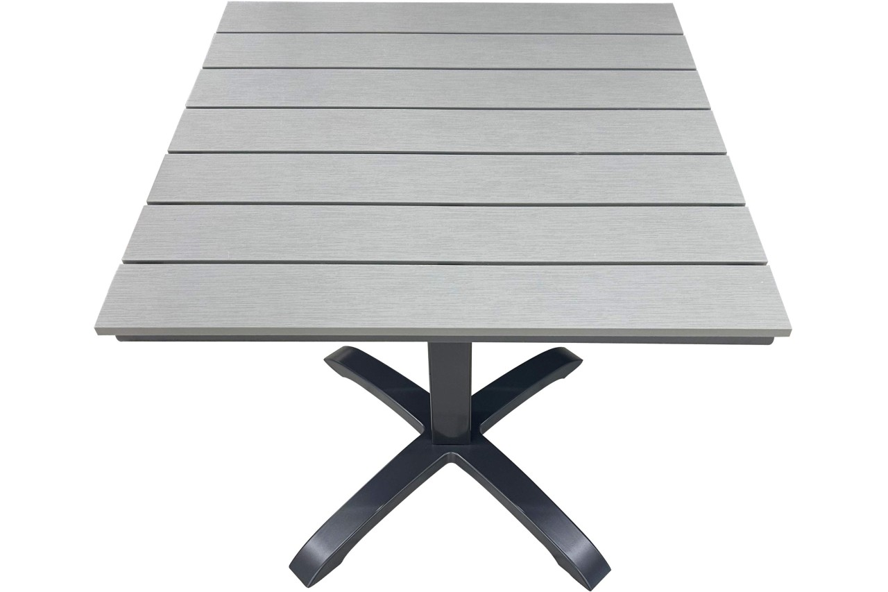 Kynast Aluminium Gartentisch 70 x 70 cm Nonwood anthrazit/hellgrau