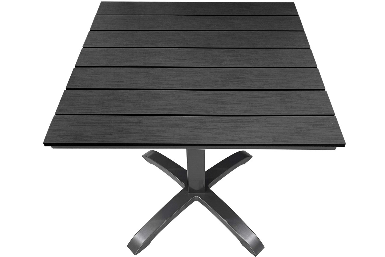 Kynast Aluminium Gartentisch 70 x 70 cm Nonwood anthrazit/schwarz