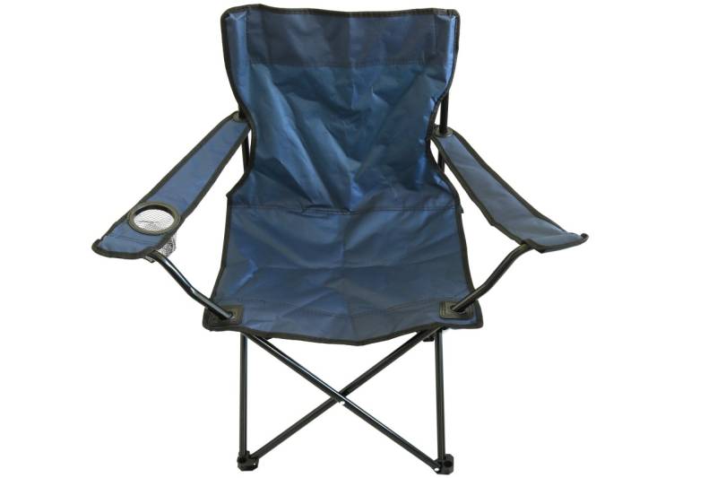 Kynast Faltstuhl Blau inkl. Getränkehalter Angler Klappstuhl Camping