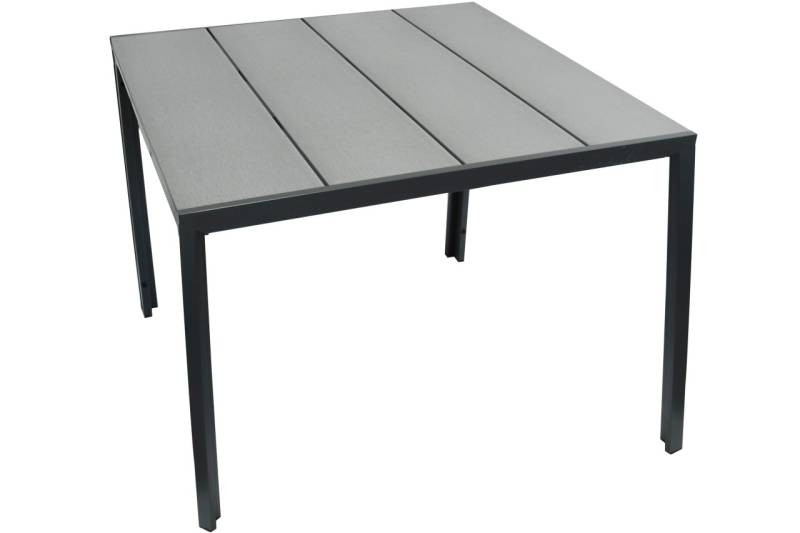 Kynast Gartentisch Aluminium 90 x 90 cm Nonwood anthrazit/hellgrau