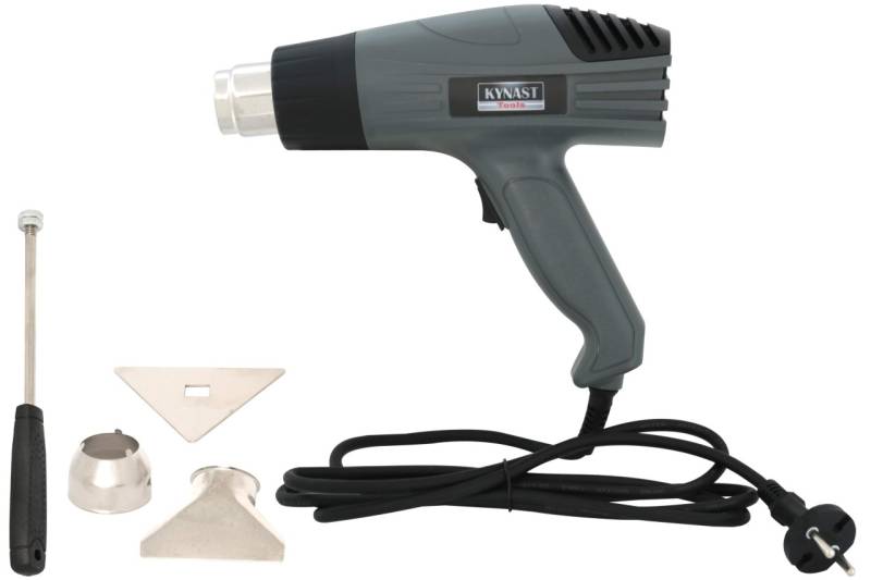 Kynast Heißluftpistole 2000 W mit 2 Heizstufen 350°C/600°C inkl. Zubehör