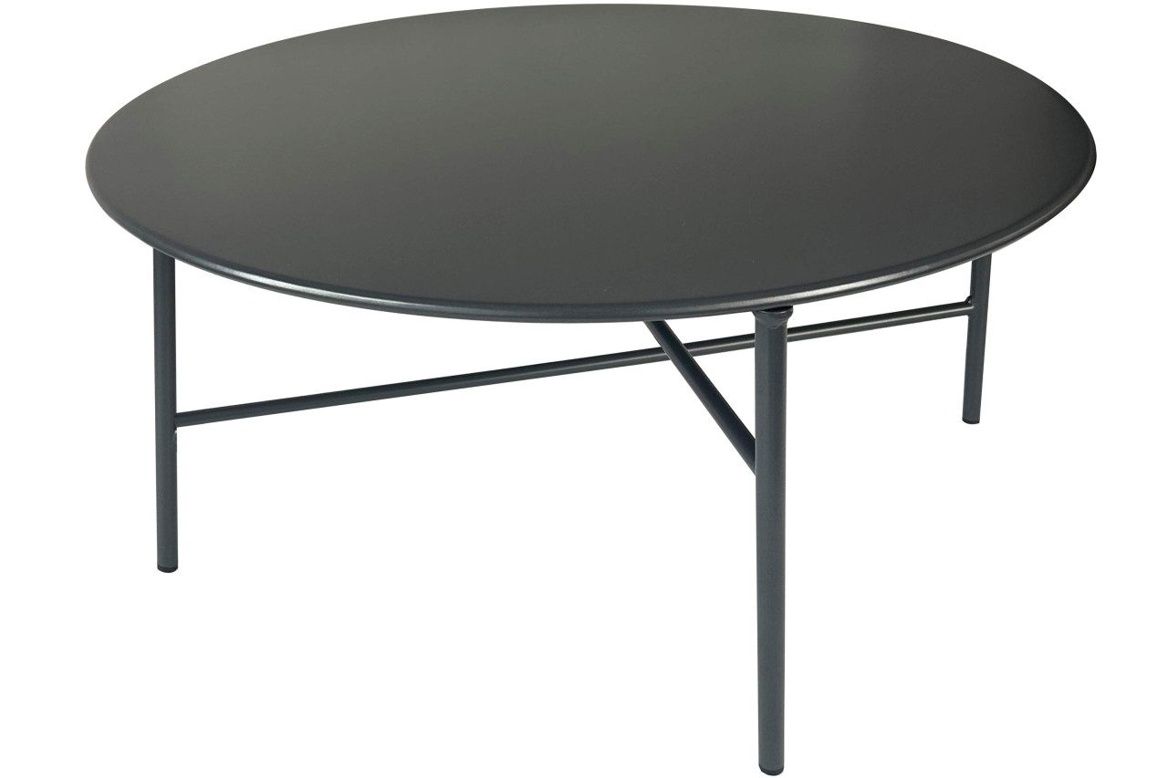 Kynast Metall Beistelltisch rund 70 cm anthrazit Metalltisch Garten Terrasse