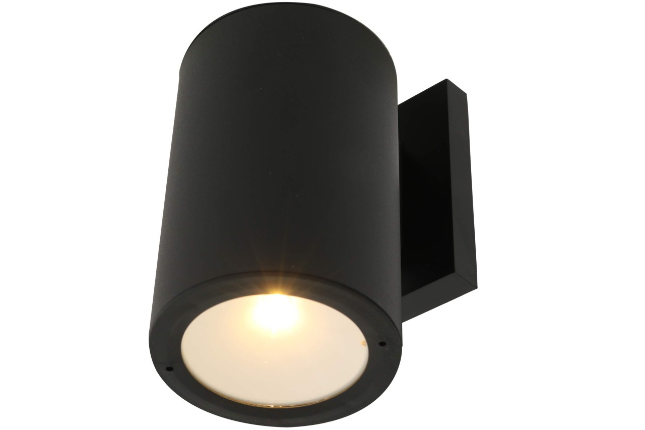 Kynast Solar Wandlampe warmweiß Ø 8 x 13 cm schwarz Aluminium IP44