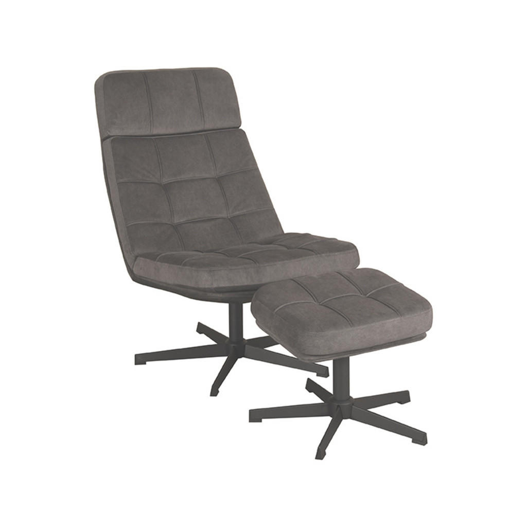 Label51 Sessel, Anthrazit, Textil, 1-Sitzer, 53x83x57 cm, Wohnzimmer, Sessel, Relaxsessel von LABEL51