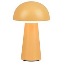 LED Akku-Tischleuchte ⌀13,60cm Kunststoff Gelb
