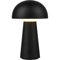 LED Akku-Tischleuchte ⌀13,60cm Kunststoff Schwarz Matt