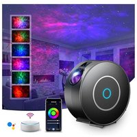 LED Alexa Sternenhimmel Projektor, Smart Nachtlicht 3D Galaxy Sternenprojektor Lampe Kinder Erwachsense mit RG Dimming/Stimmenkontrolle/WiFi